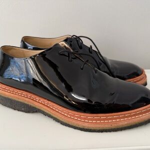 Want Les Essentiels Black Patent Leather Oxford Size 39